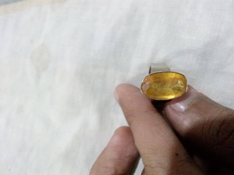 Natural Pukhraj Ring Stone – Premium Yellow Sapphire" 8