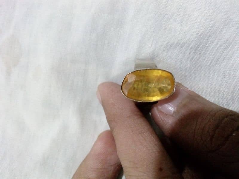 Natural Pukhraj Ring Stone – Premium Yellow Sapphire" 10