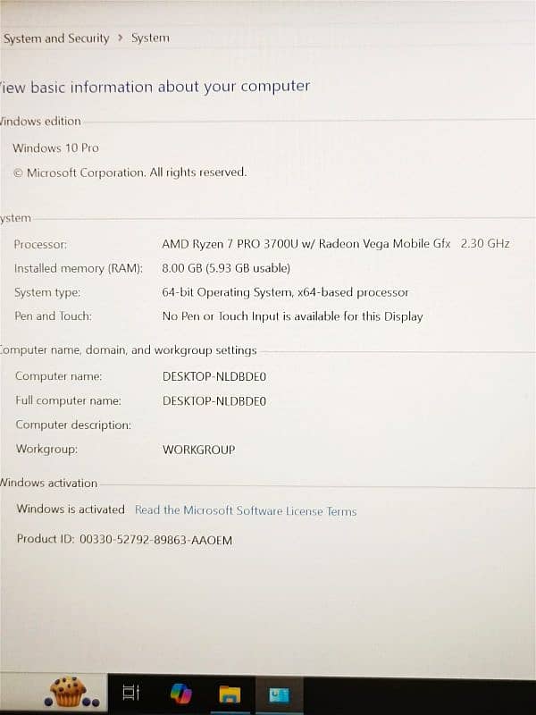 Hp EliteBook Ryzen 7 Vega Card 2GB Dadicated RAM 8GB 256GB NVMe 13