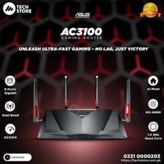 ASUS Gaming Router AC3100 Dual Band Gigabit WiFi RT-AC88U (Box Pack)