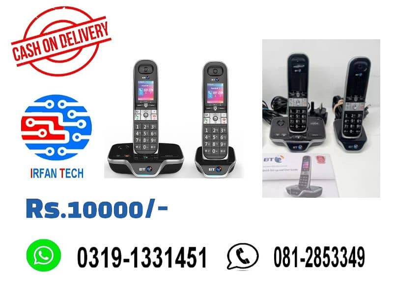 Tero Handset PTCL Wireless Cordless Telephone with all Accessories 1