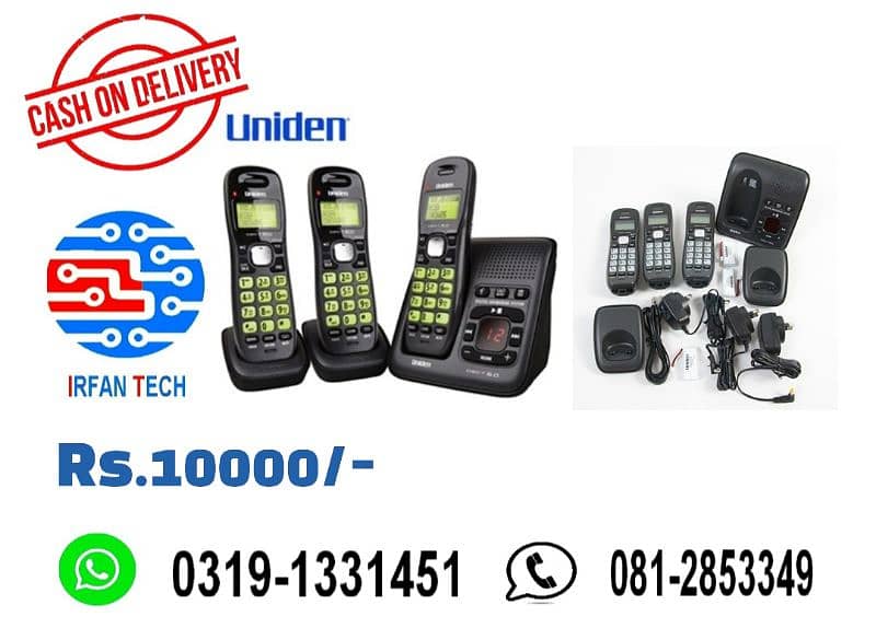 Tero Handset PTCL Wireless Cordless Telephone with all Accessories 2