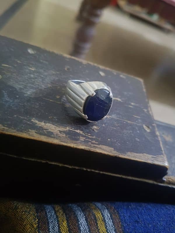 Original Blue Sapphire (Neelam) Ring For Sale 1