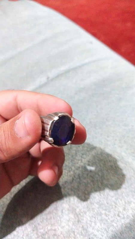 Original Blue Sapphire (Neelam) Ring For Sale 10