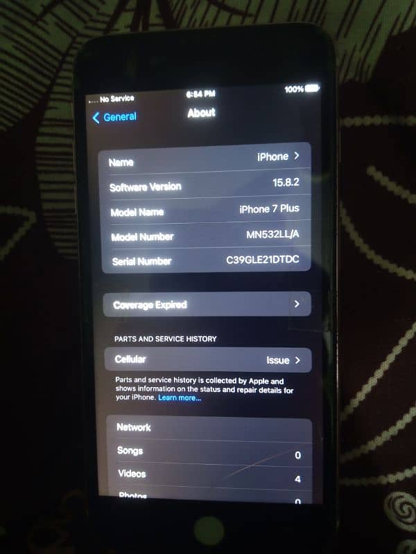 IPHONE 7 PLUS NON PTA BYPASS 128GB watsapp 03172912615 5