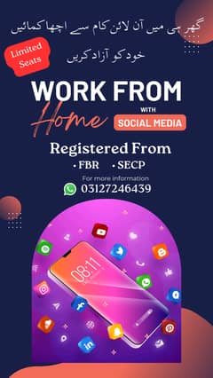 Real Online Work on Social Media,Limited Seats Earn at Home Life Easy