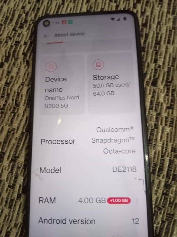 OnePlus n200 5G 4GB Ram 64 GB Rom (Pta approved) 8