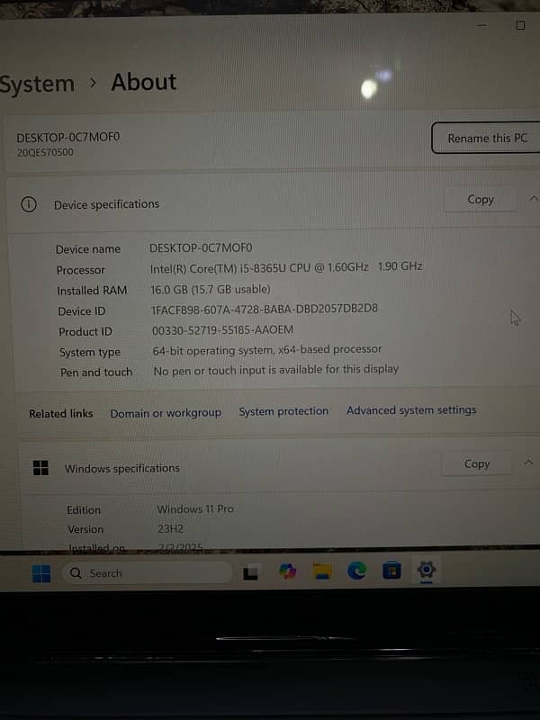 Lenovo x1 Carbon (i5 8th Gen) (16/256) 2k Resolution 3