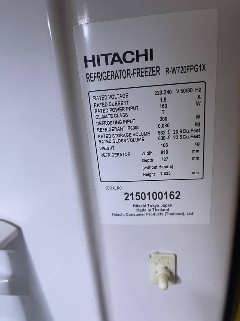 Hitachi Fridge 2 doors Fridge Inverter 1