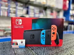 NINTENDO SWITCH V2 JAILBREAK +128GB SDCARD + GAMES FULL BOX