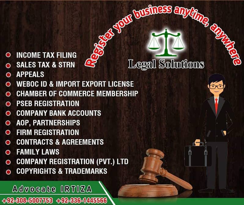 Tax Consultancy filer Company registration & Court Matters 1