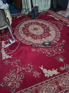 Red color rug carpet qalin qaleen