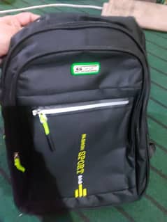 Laptop/books bag with black and green colours