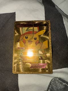 Ash pikachu EX golden card