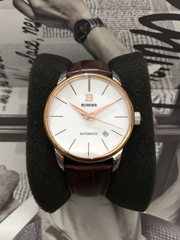 BINGER-SWISS MADE-AUTOMATIC-NEW ORIGINAL WATCH-RADO-OMEGA-ROLEX-TISSOT 2