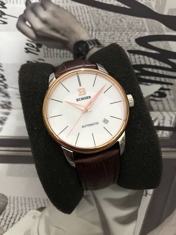 BINGER-SWISS MADE-AUTOMATIC-NEW ORIGINAL WATCH-RADO-OMEGA-ROLEX-TISSOT 3