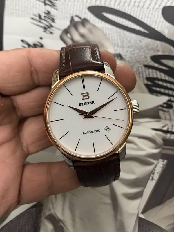 BINGER-SWISS MADE-AUTOMATIC-NEW ORIGINAL WATCH-RADO-OMEGA-ROLEX-TISSOT 4