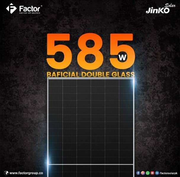 Jinko Bifacial 585watt N type tair 1 A great 10 years warranty 0