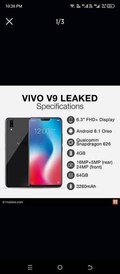 Vivo V9 4/64 2.2 GHz Snapdragon 626