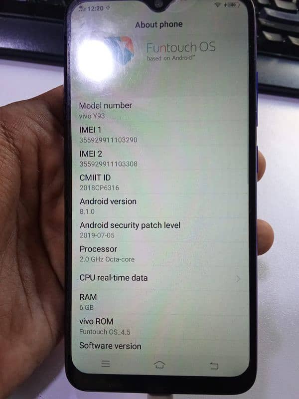 VIVO Y93 FOR SALE IN KARACHI REFURBISHED 4