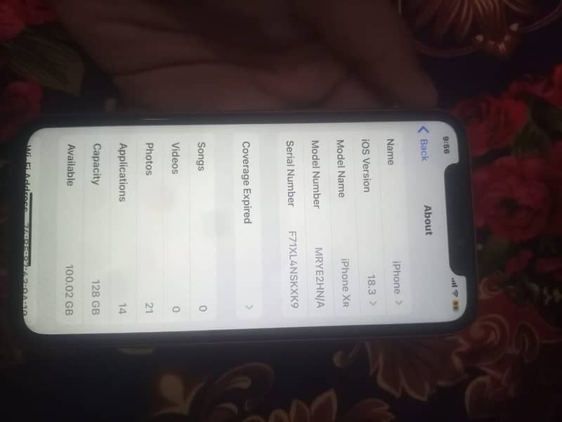 iPhone XR Face ID disable128 GB 6