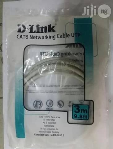 D-Link Network Cable CAT 6 | Patch Cord 3M (Original) New 0