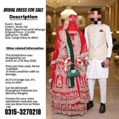 Bridal dress for sale