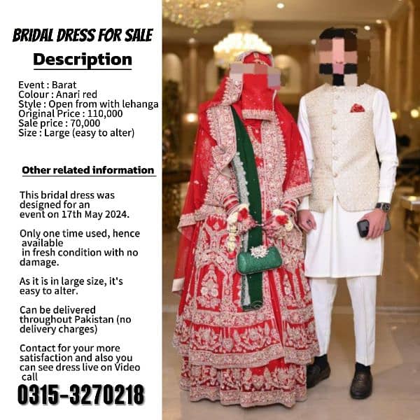 Bridal dress for sale 0