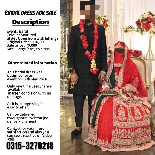 Bridal dress for sale 1