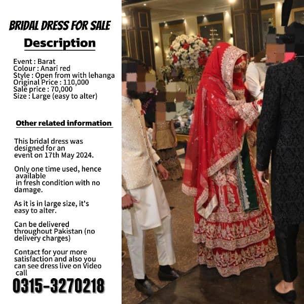 Bridal dress for sale 2