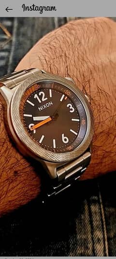 Nixon orange silver watch for sale