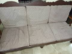 Sofa Set PURE WOOD 5 SEATER SEE Add  Very good Condition Urgent Sale