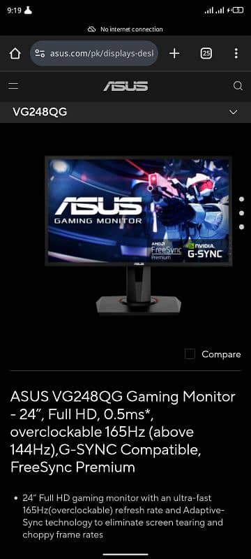 vg248q gaming led 165 hz 27 inch 5