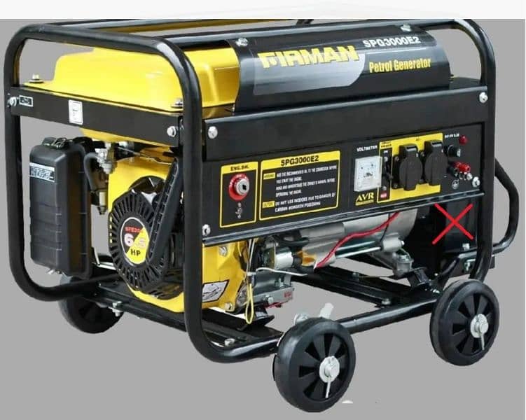 Firman Generator 3kVA (2.5 kw) Petrol & Gas with Wheels and Battery 0