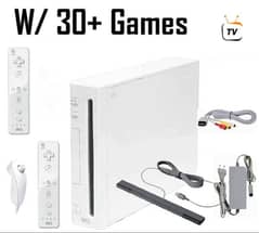 Nintendo Wii 30 Games 2 Controllers Nunchak Remote Jailbreaked