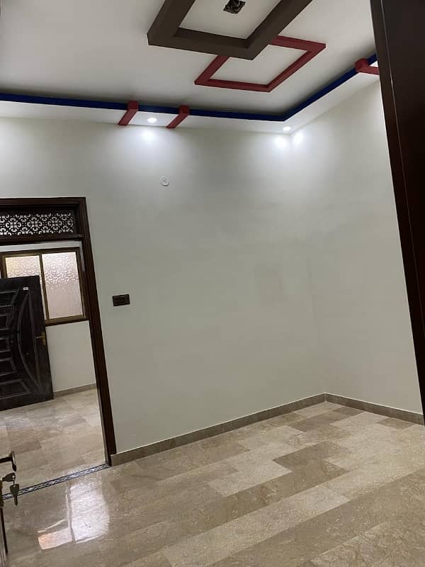 Brand New Zero Meter House Ground Plus 1 Full Marble Tiles Flooring Bottom To Top Roof Excellent Work North Karachi Sector 5A-3 18