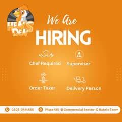 We are hiring staff for our resturant