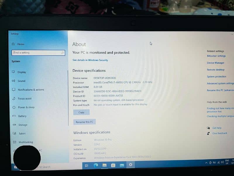 Dell i7 4th gen 8gb /256gb ssd 0