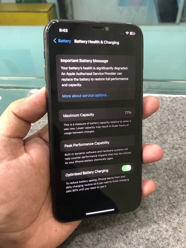 Iphone 11 pro max 256 gb non PTA jv 76% battery 7