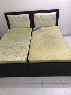 2 single bed for sale with matress