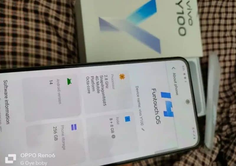 vivo y100 8 /256 ha bilkul ok hai 0