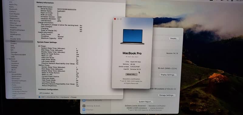 MacBook Pro 16” M3 Max Ram 48 GB SSD 1TB apple care plus 2