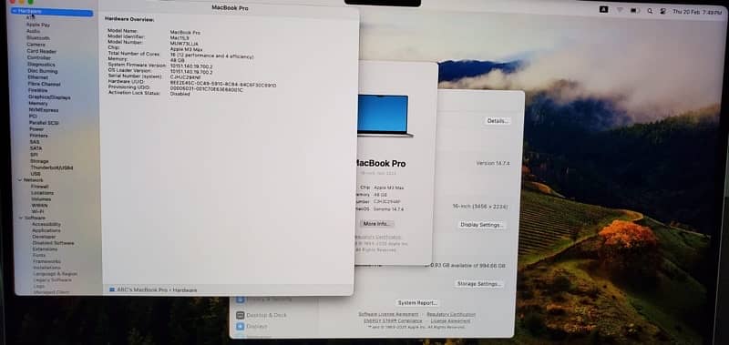 MacBook Pro 16” M3 Max Ram 48 GB SSD 1TB apple care plus 5