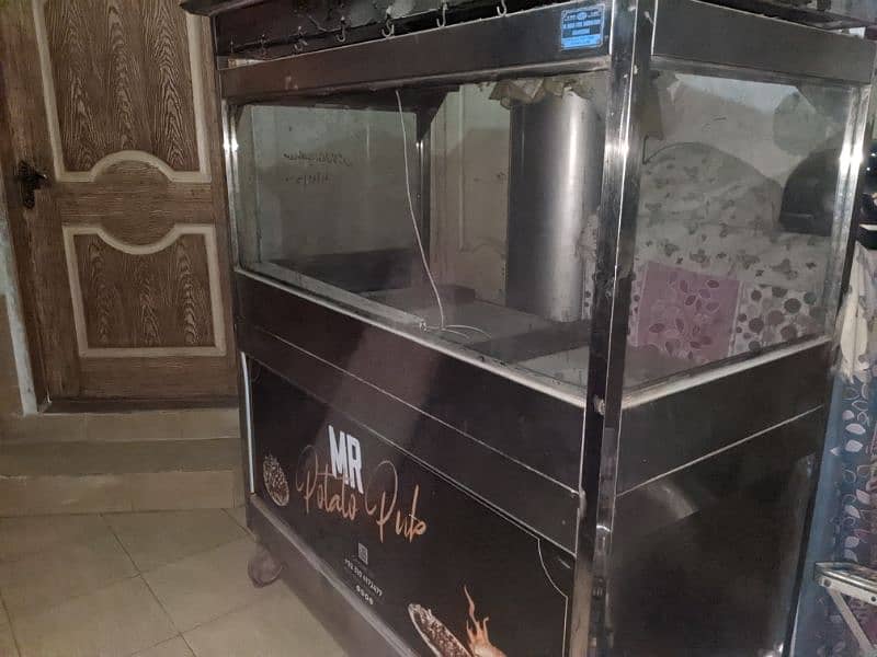 5 Feet fast food counter with 16 liter fryer non magnate 0