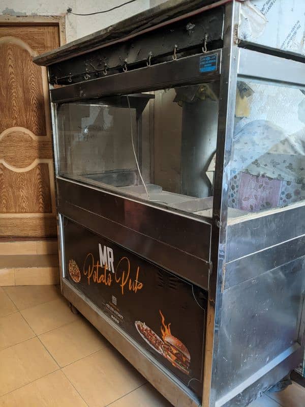 5 Feet fast food counter with 16 liter fryer non magnate 3