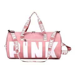 Women PINK Duffle Travel Bag/Gym Sport Bag/Brand New Travel Bag