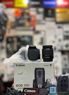 Canon 250d body with 18-55 kit lens (Complete Box)