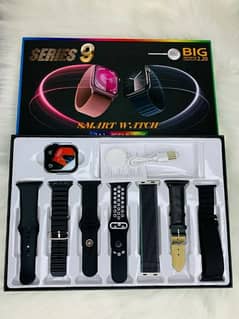 7 In 1 Smart Watch Series 9 with Leather strap