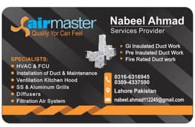 AIR MASTER. HVAC DUCTING SERVICES