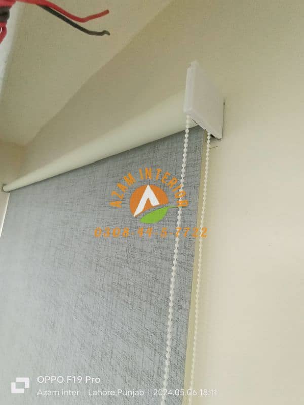 roller blinds Glass paper wooden floor Azam Interior DHA Window blinds 3